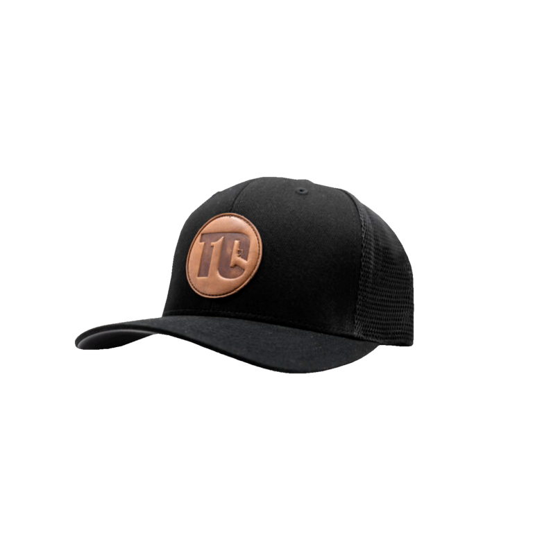 T1C - Leather Patch - Trucker Flexfit+Snapback - Black